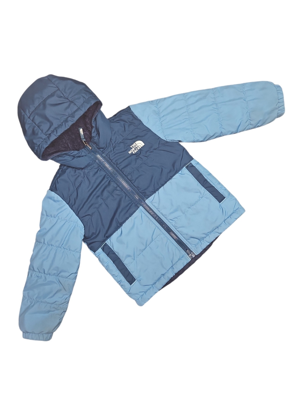 The North Face Kids' Two-Tone Blue/Navy Reversible Puffer Jacket Size 3 Toddler
